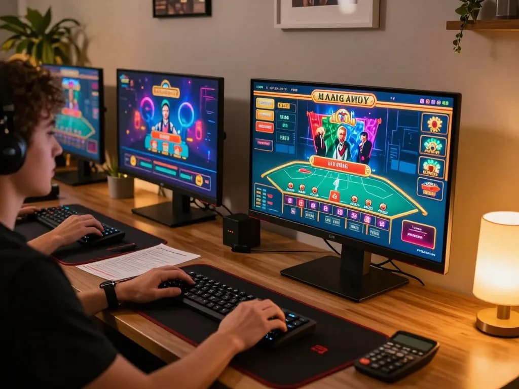 Taisunwin gamer engaged in live dealer blackjack, showcasing an immersive online casino experience.