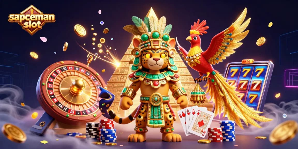 Engage with sapceman slot in a vibrant 3D casino scene filled with dynamic gaming elements.