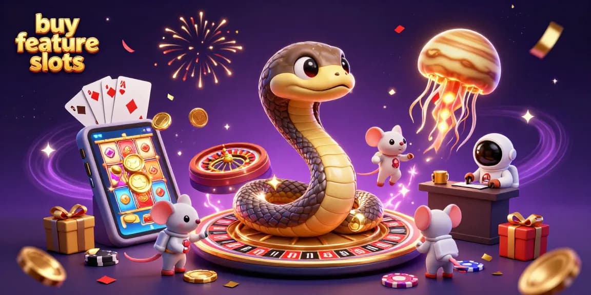 Experience buy feature slots with tiny astronaut mice betting around a cosmic roulette wheel.