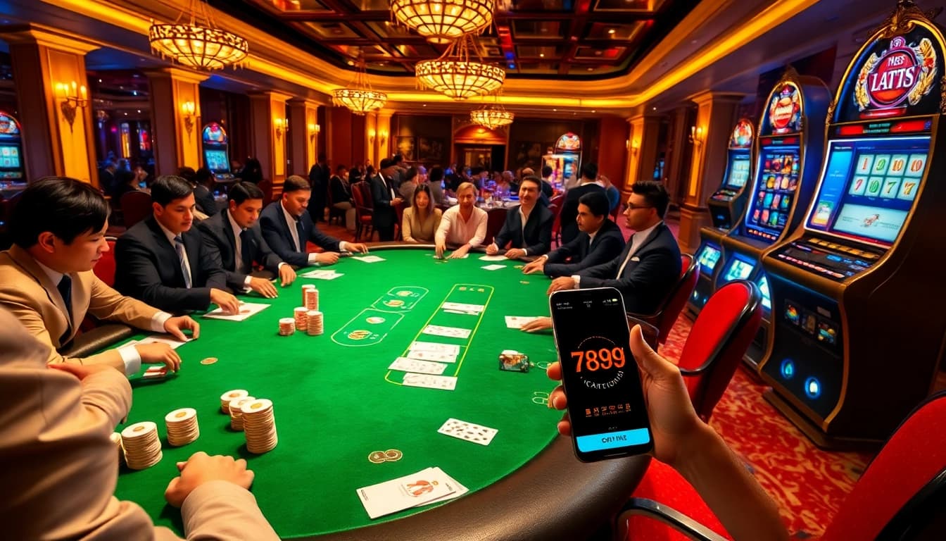 Jugadores disfrutando de una partida emocionante en una mesa de póker que muestra el entorno de apuestas seguro de 789g.