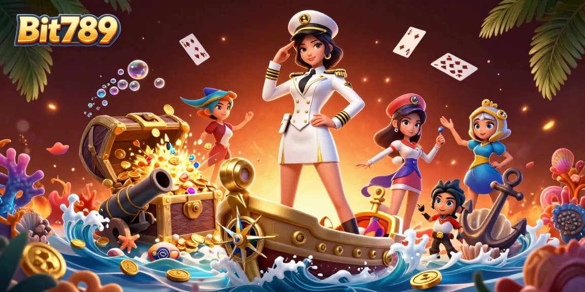 Experience exciting games at Bit789 Casino with thrilling characters and vibrant oceanic elements.