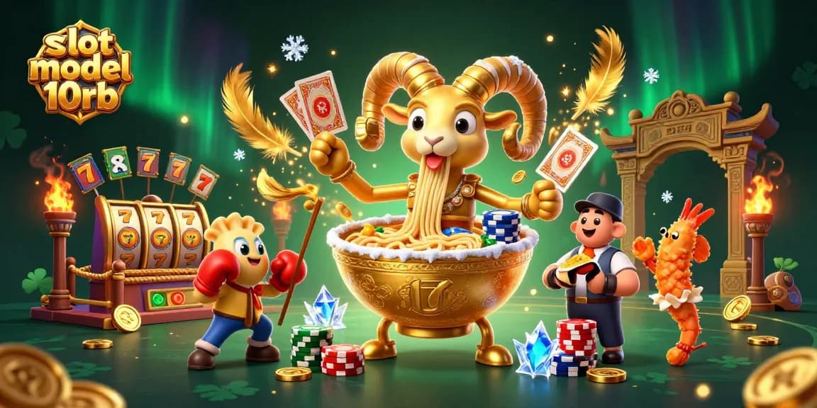 Experience the thrill of slot modal 10rb with a vibrant and dynamic casino illustration.
