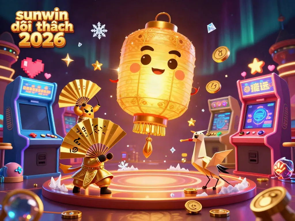 Experience sunwin đổi thưởng 2026 with a golden lantern spirit amidst an enchanting night market casino.