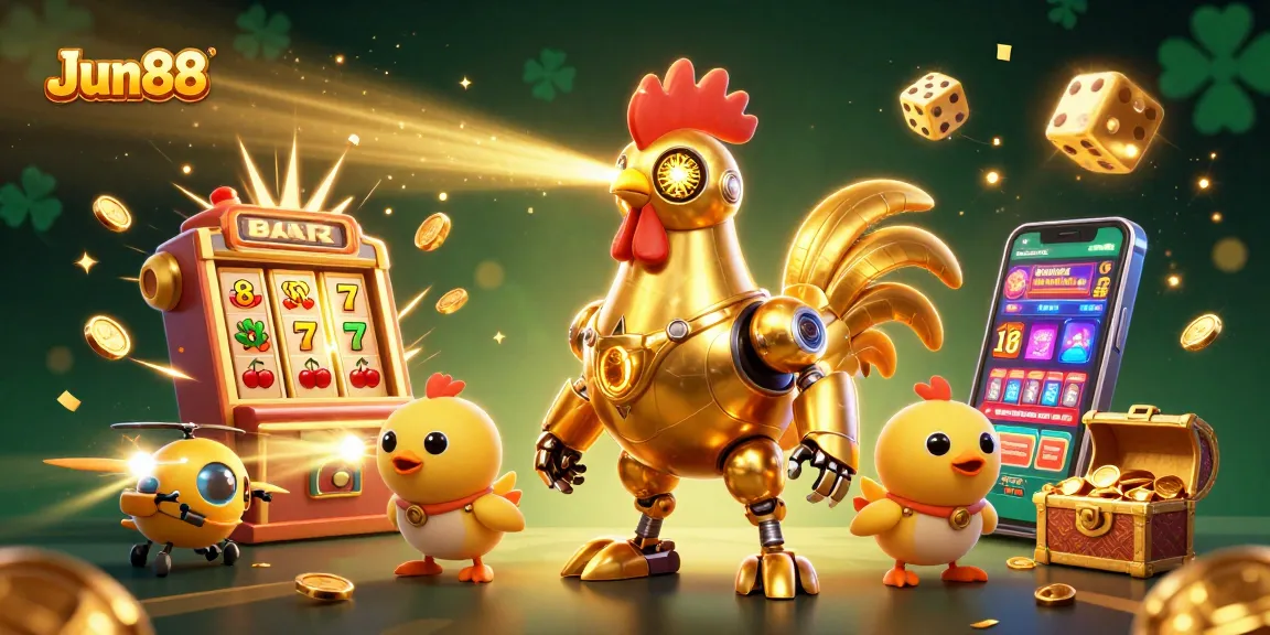 Engage with Jun88's thrilling experience featuring vibrant slot games and entertaining characters.
