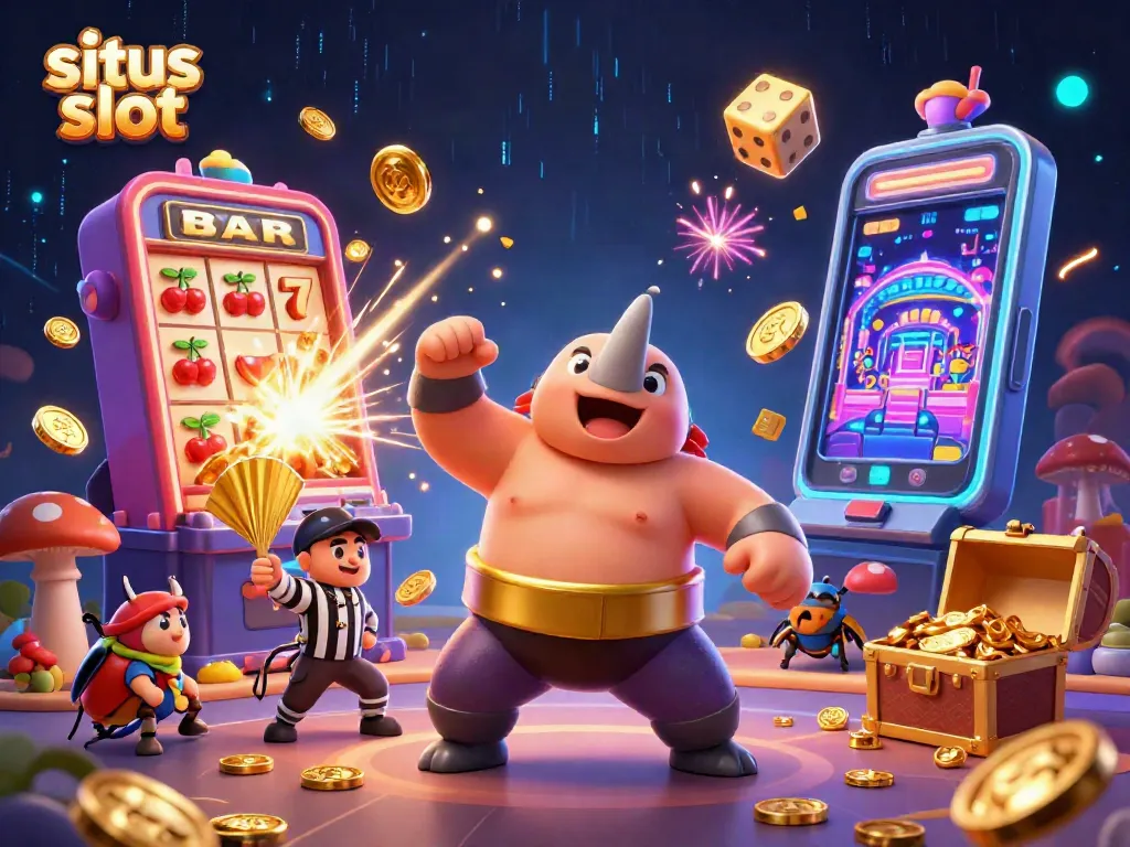 Taruhan seri tujuan situs slot dengan karakter pahlawan dalam pertarungan jackpot yang penuh warna.