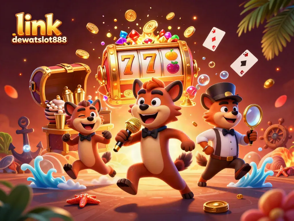 Menangkan permainan dengan link dewataslot888 di kasino bergaya kartun dengan karakter hyena yang menghibur!