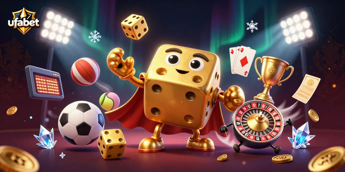 Engage in thrilling games at ufabet with vibrant sports elements and dynamic casino characters.