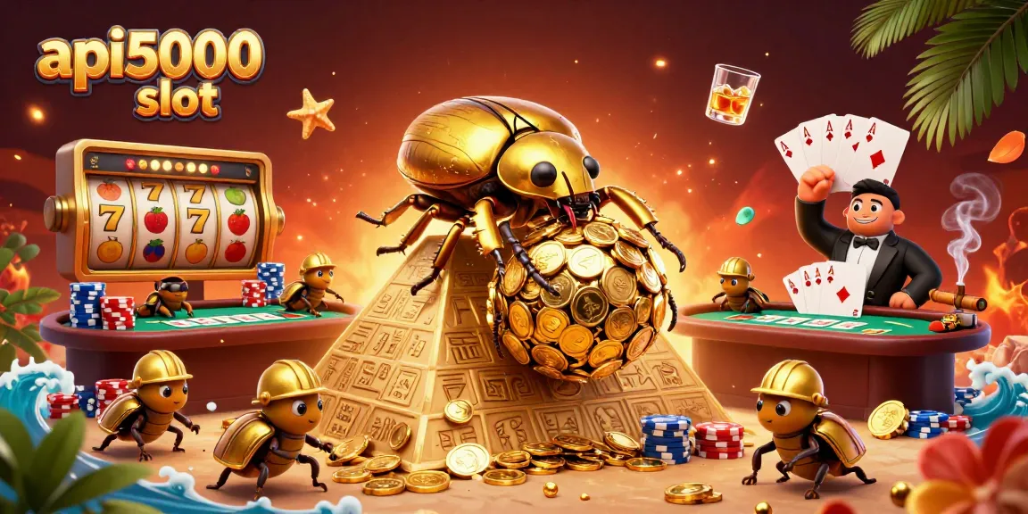 Gulung bola emas menuju jackpot dengan api5000 slot dalam ilustrasi kasino yang meriah.