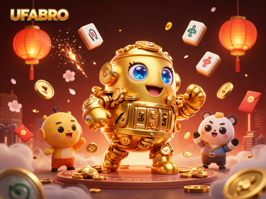 Experience UFABRO's thrilling casino action with golden golem and festive gaming elements.