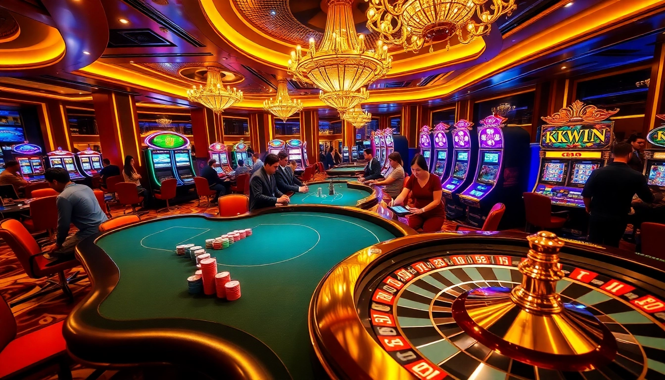 Experience high-stakes action at KKWIN with vibrant casino tables and thrilling games.