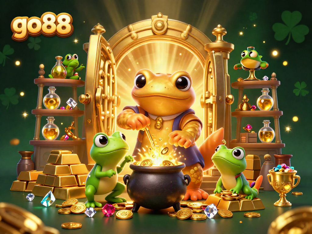 Experience the magic of go88 with a golden alchemist turning base metals into treasures.