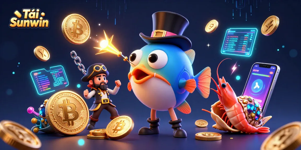Engage in stunning gameplay by Tải Sunwin, featuring a magical cartoon scene with vibrant casino elements and treasure.