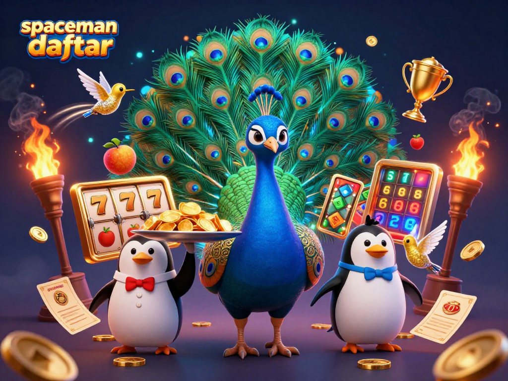 Experience the thrill of gaming with spaceman daftar in a vibrant casino scene.