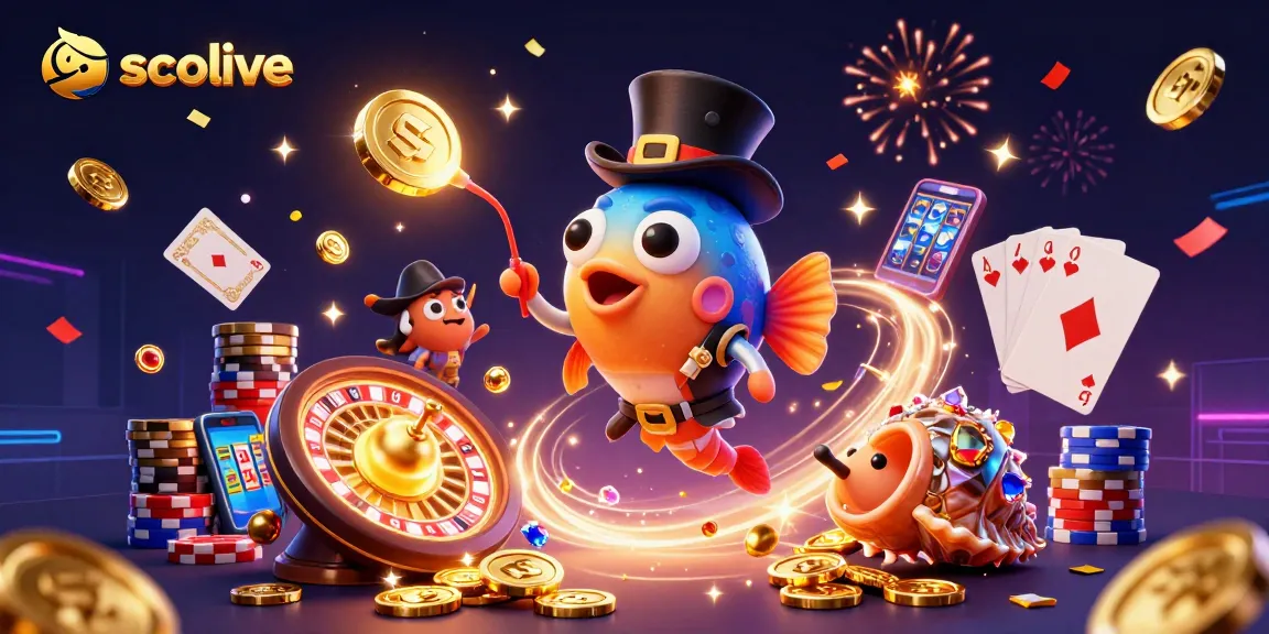 Socolive captivates with thrilling casino action featuring a vibrant anglerfish, pirate shrimp, and gem-encrusted snail.