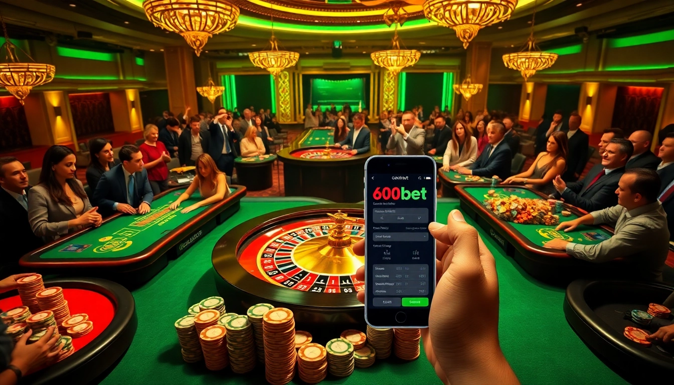 Experience the thrill of winning at 600bet with vibrant casino tables and enthusiastic players.