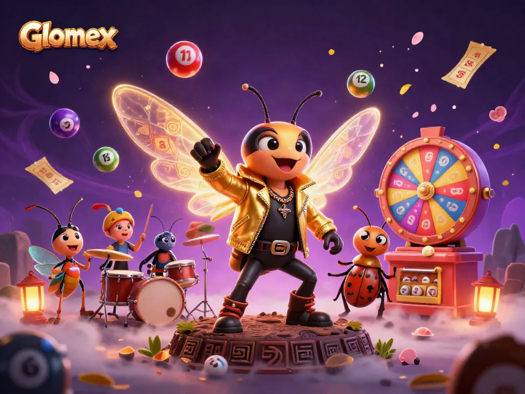 Engage with Glomex as the vibrant scene showcases lottery excitement and musical celebration.