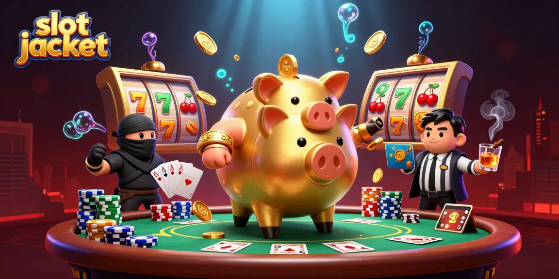 Experience thrilling action with the slot jackpot, featuring a piggy bank sumo wrestler in a dynamic scene.