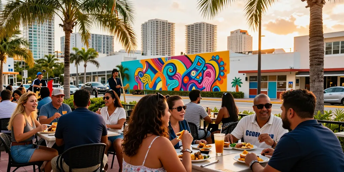 Pengunjung menikmati kuliner di Miami4D dengan suasana malam yang cerah.