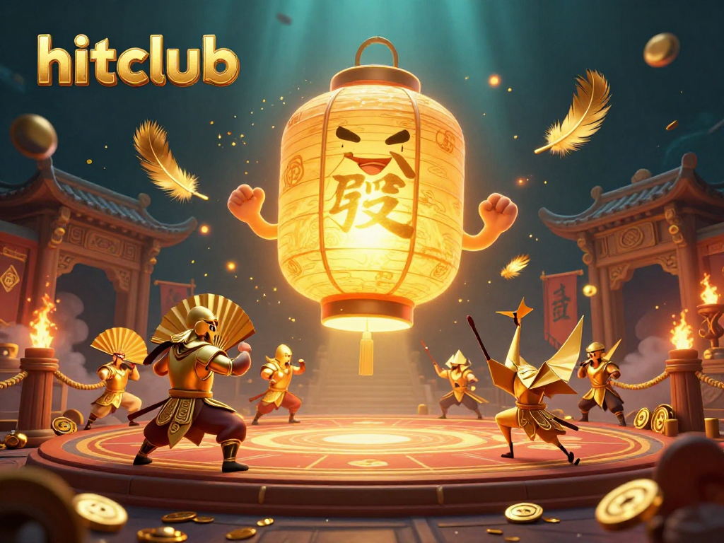 Join hitclub for thrilling casino games with golden lanterns, warriors, and lucky symbols.