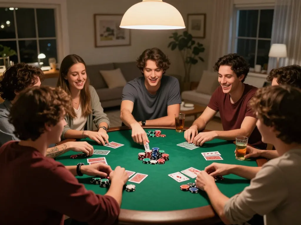 Experience the excitement of free credit mega888 while playing poker with friends at home in a cozy setting