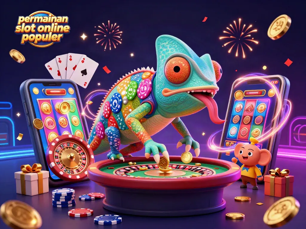 Gambarkan pengalaman menarik permainan slot online populer dengan chameleon kasino dan unsur permainan.