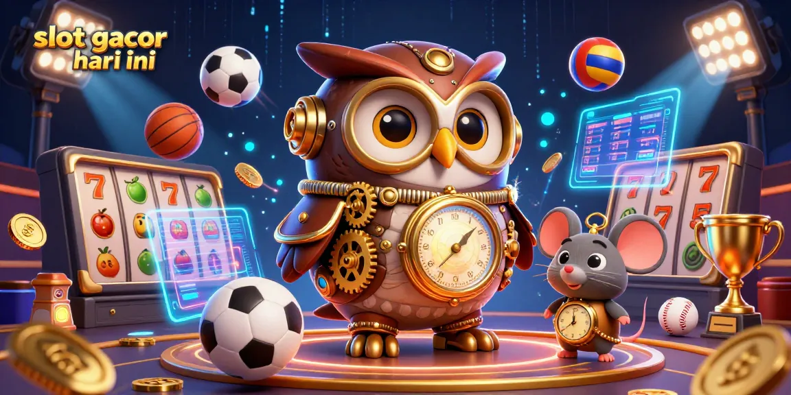 Putar gulungan untuk menang dengan slot gacor hari ini yang menampilkan karakter cerah dan elemen kasino.