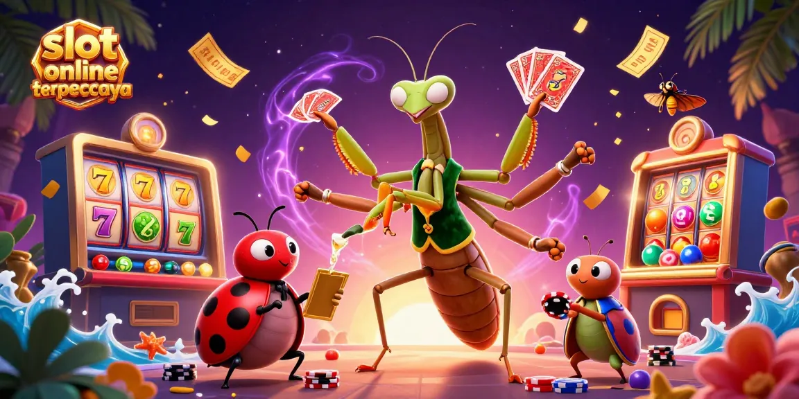 Engage in thrilling games at slot online terpercaya with our vibrant 3D casino illustration featuring colorful elements.