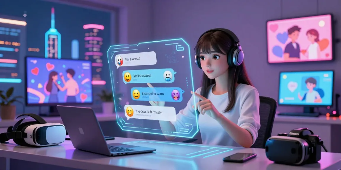 Engaging NSFW AI chat with customizable female avatar in vibrant virtual setup.