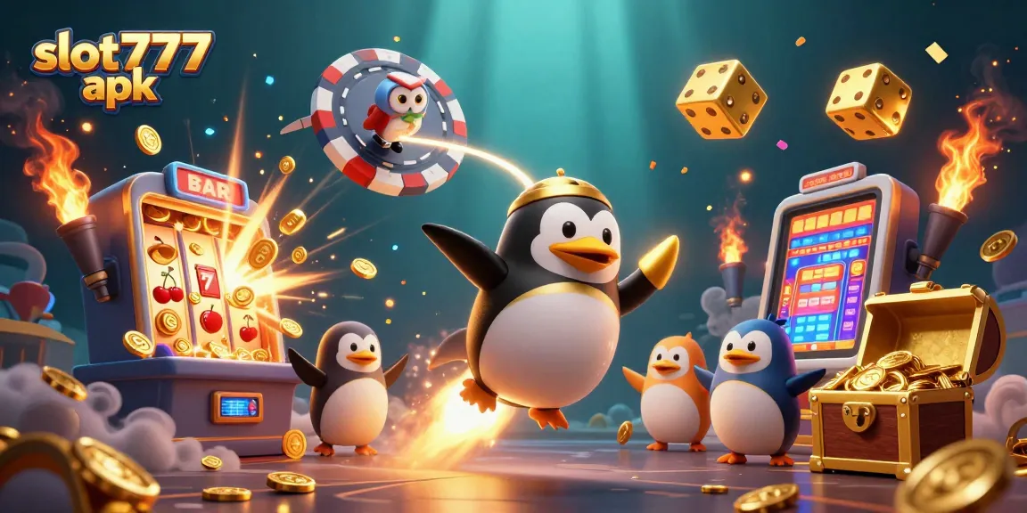 Experience the thrill of slot777 apk with a vibrant casino-themed illustration capturing exciting jackpots and gameplay.