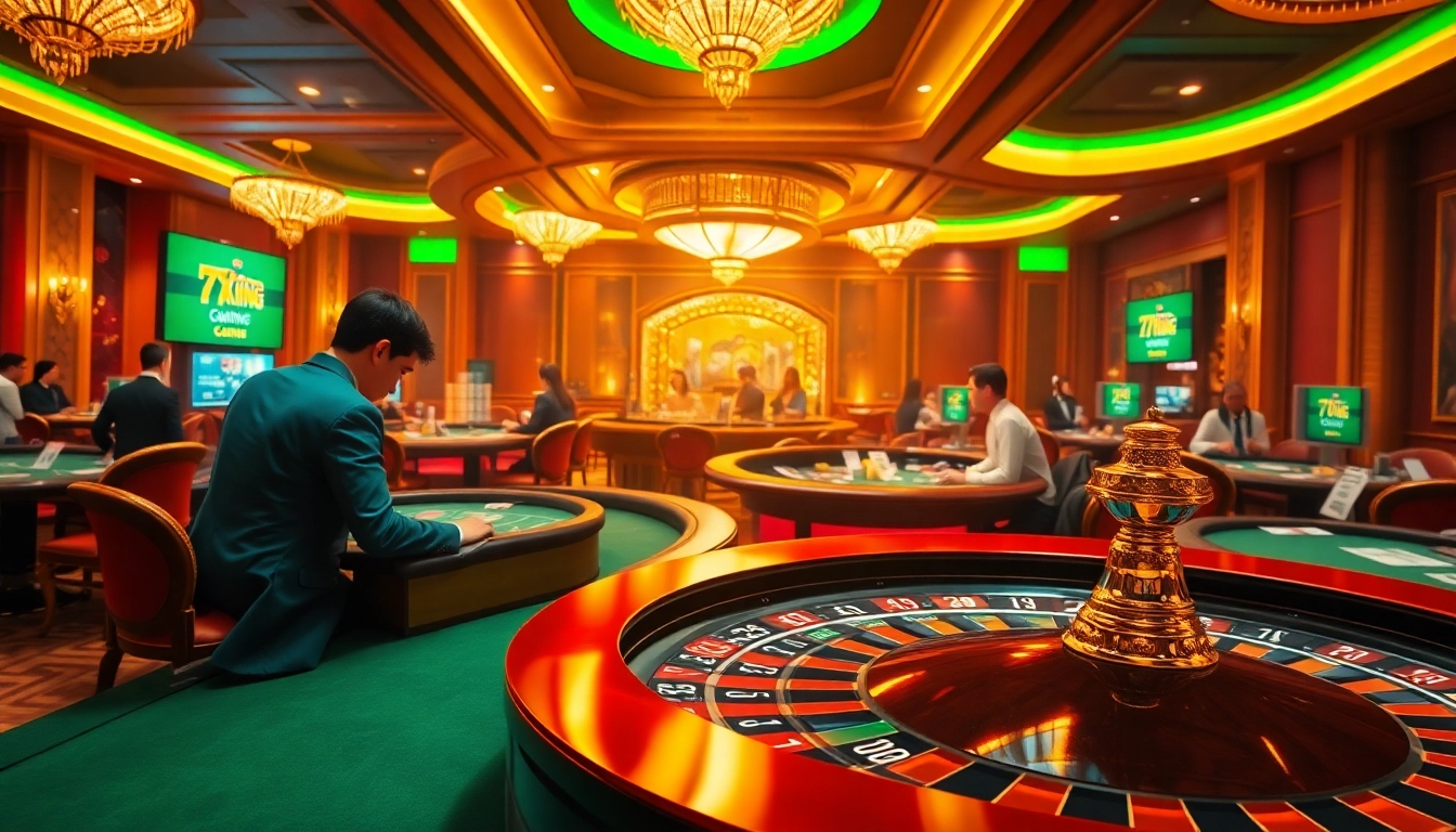 Experience the thrill of 79king with colorful casino tables and exciting gameplay in a vibrant casino.