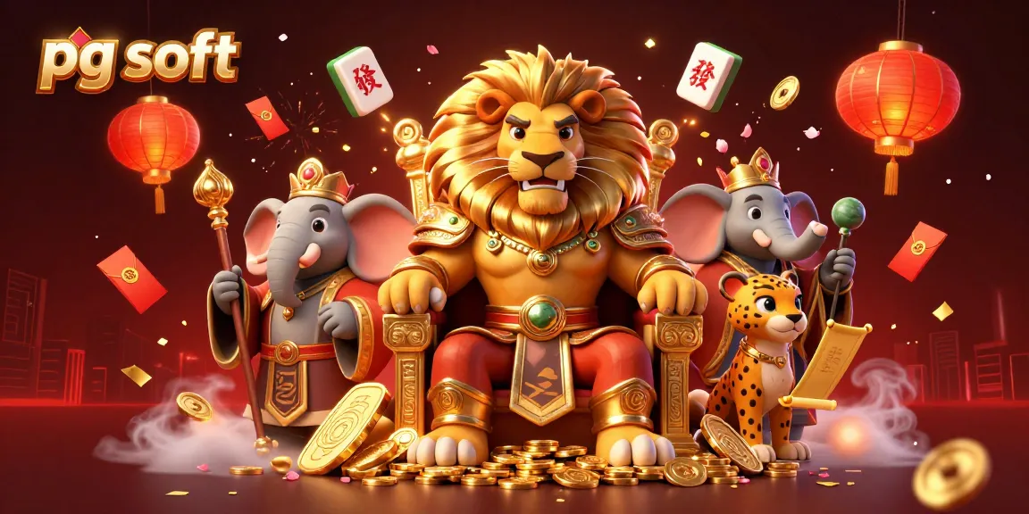 Experience thrilling gameplay with "pg soft" in a vibrant Mahjong scene featuring royal characters and festive elements.