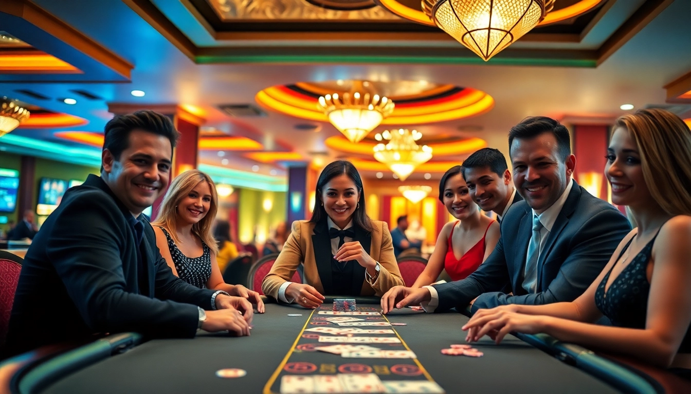 Engaging casino game environment showcasing online casino singapore real money players focused on blackjack excitement.