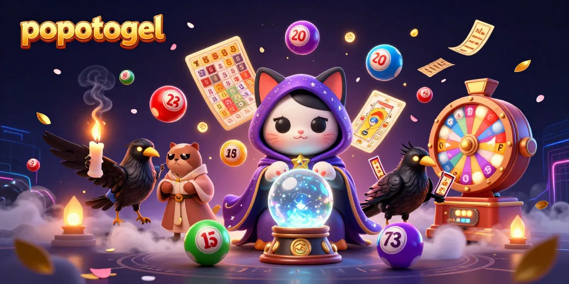 Experience popotogel excitement with lively characters amid vibrant lottery action.