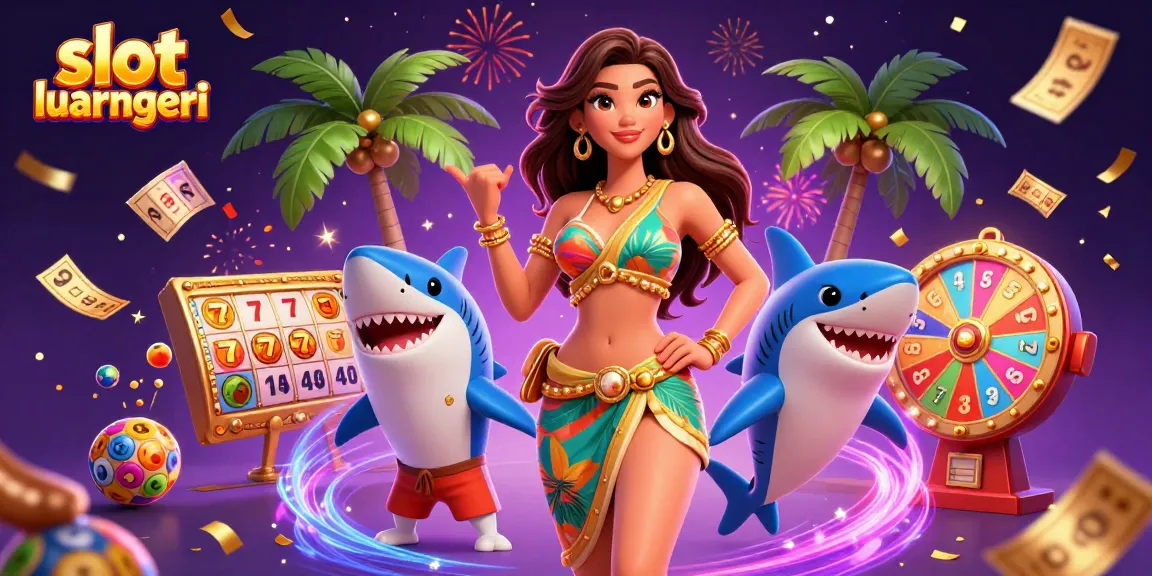 Experience excitement with slot luar negeri as vibrant slot reels and playful characters light up the scene.
