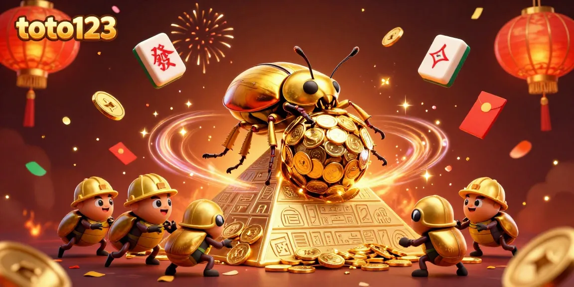 Engage with toto123 through this vibrant illustration showcasing a dynamic casino-themed scene.