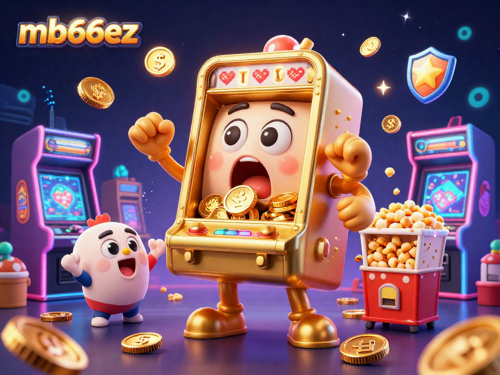 Experience electrifying wins with mb66ez as golden slot machines cheer in a vibrant casino scene.