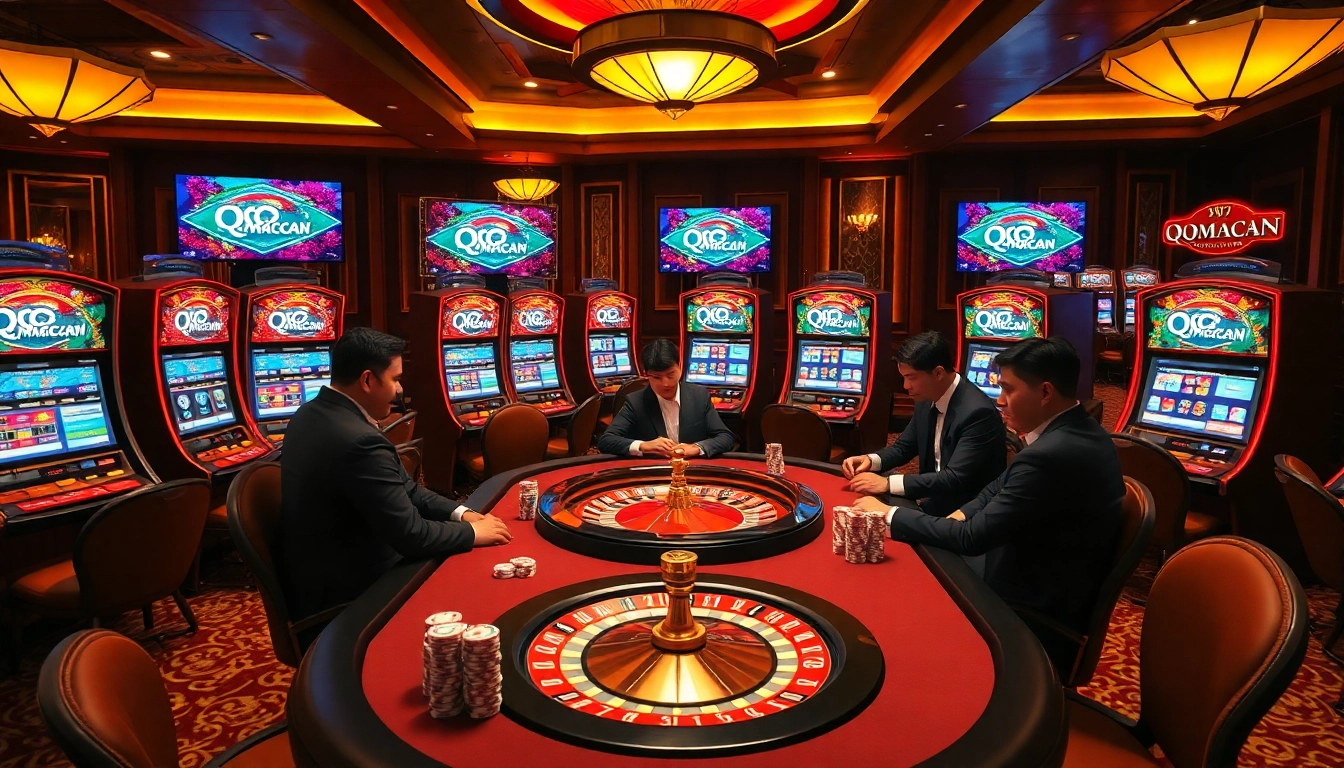 Experience thrilling gaming at qqmacan with vibrant slots and poker tables.