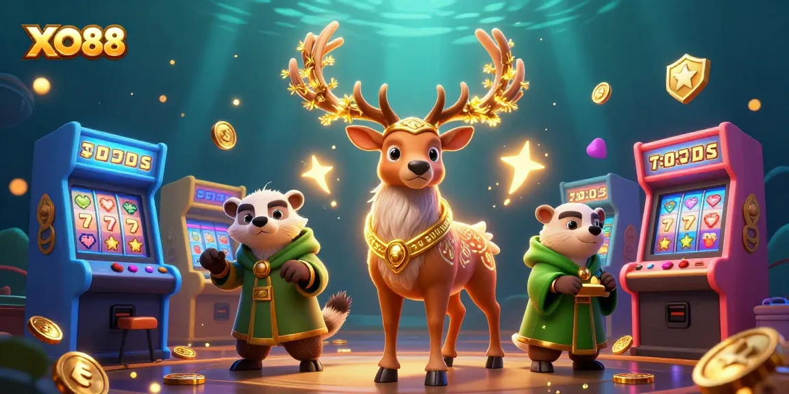 Engage with XO88's exciting online casino experience featuring vivid characters and colorful game elements.