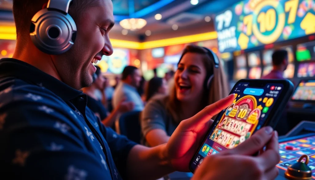 Spannendes Gaming-Erlebnis bei 79king hn, bei dem Spieler mit einer mobilen Wett-App interagieren.