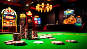 Join the excitement at XX88 with vibrant poker chips and dazzling casino elements.