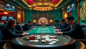 Experience the excitement of gambling with the LIÊN MINH KJC at a vibrant casino.