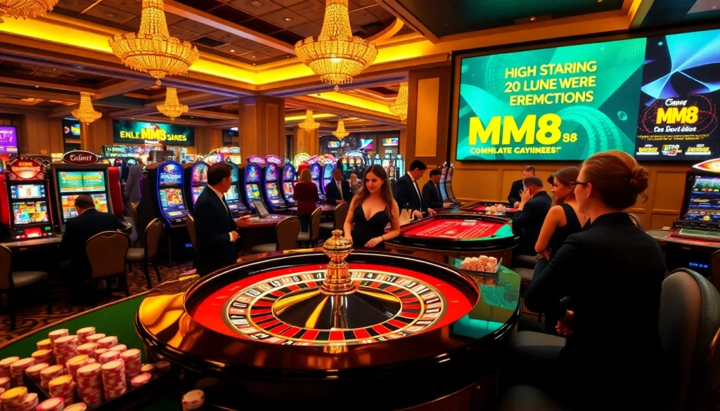 Experience the thrill of MM 88 casino gaming with dealers and exciting tables.