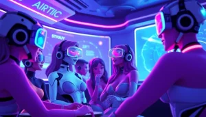 Engaging AI porn chat experience with diverse animated characters in a vibrant virtual reality