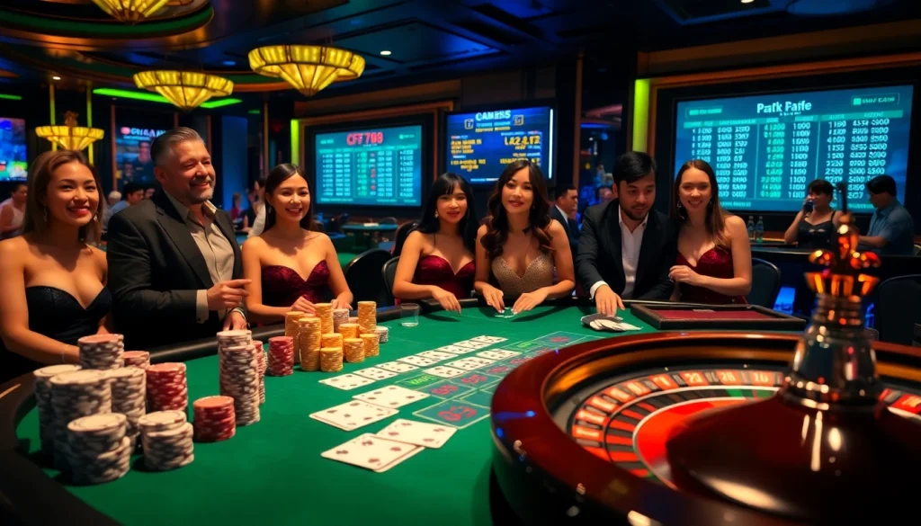 Experience excitement at CF789 as players engage in thrilling casino games like blackjack and roulette.