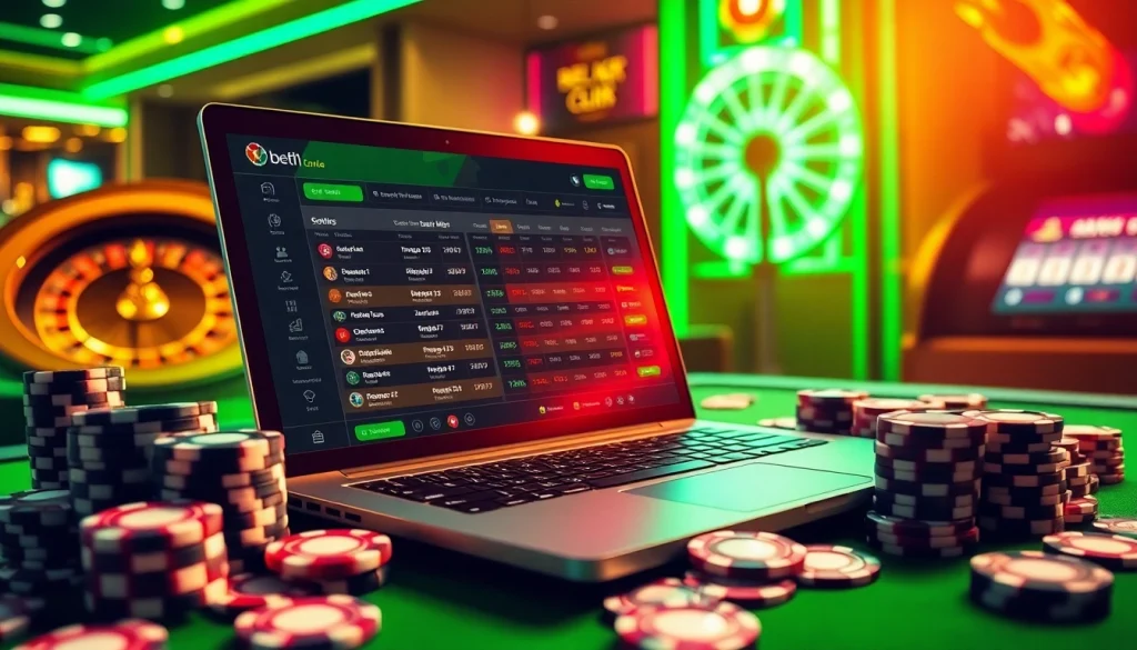 Experience สมัครแทงบอล with engaging soccer betting visuals and vibrant casino elements.