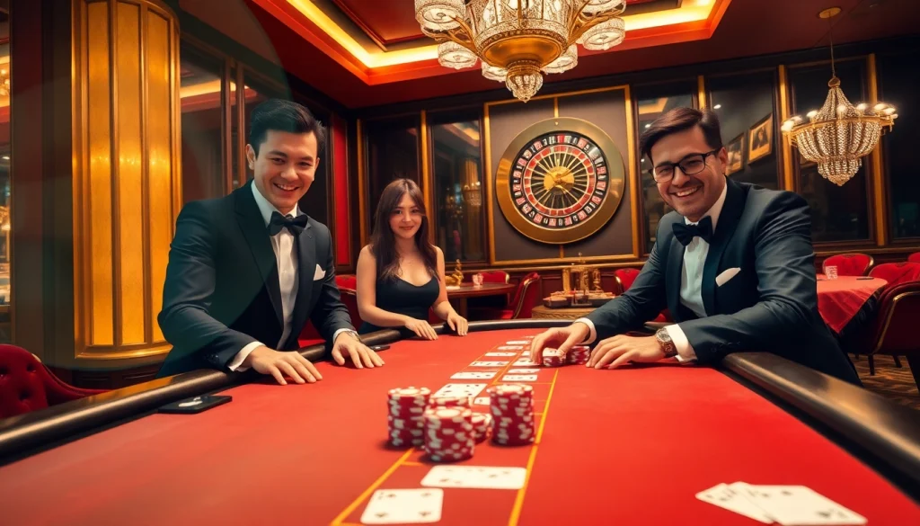Experience thrilling gambling at s8 com with players enjoying a high-stakes blackjack game.