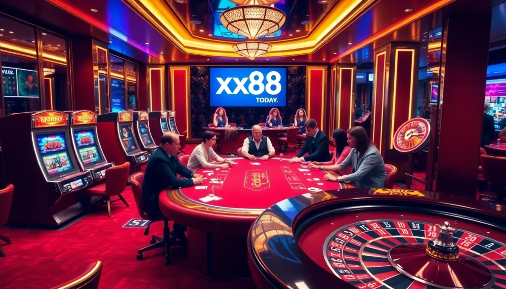Experience thrilling gambling at https://xx88.today/ with professional poker, vibrant slot machines, and exciting roulette action.