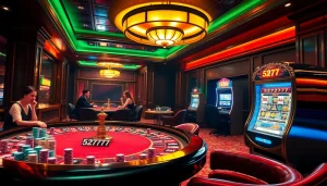 Engaging casino scene featuring vibrant gaming elements and excitement around 5Z777.