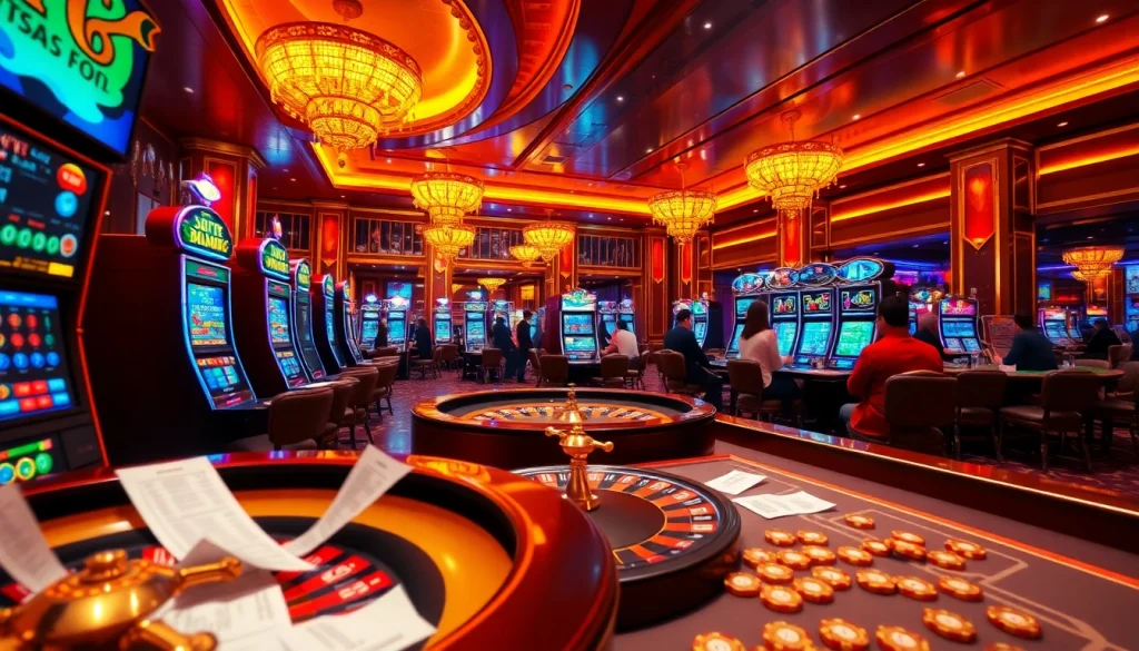 Experience the thrilling MK8 betting environment with vibrant poker chips and slot machines.