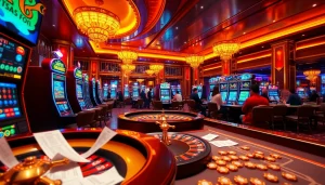 Experience the thrilling MK8 betting environment with vibrant poker chips and slot machines.